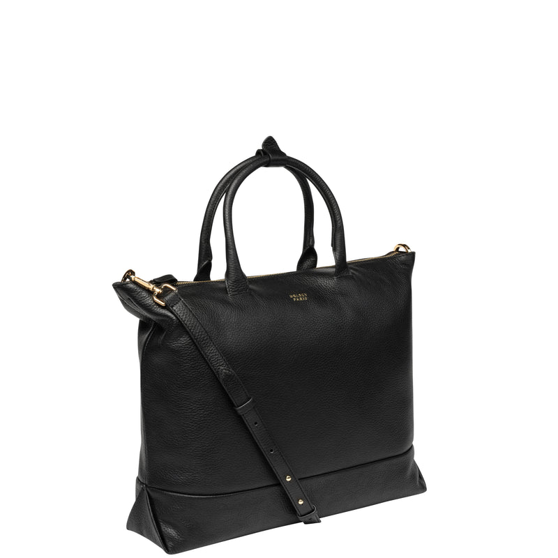 Le Cuir Grainé - Sac cabas zippé