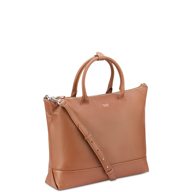 Le Cuir Grainé - Sac cabas zippé