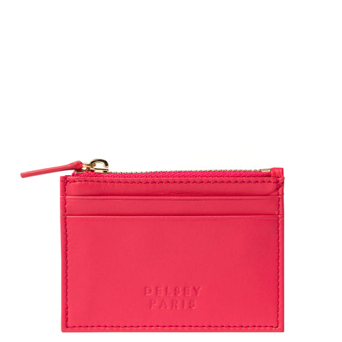 LE CUIR LISSE - PORTE CARTES/MONNAIE ZIPPÉ