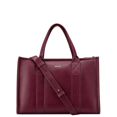 Le cuir grainé - Sac à main zippé