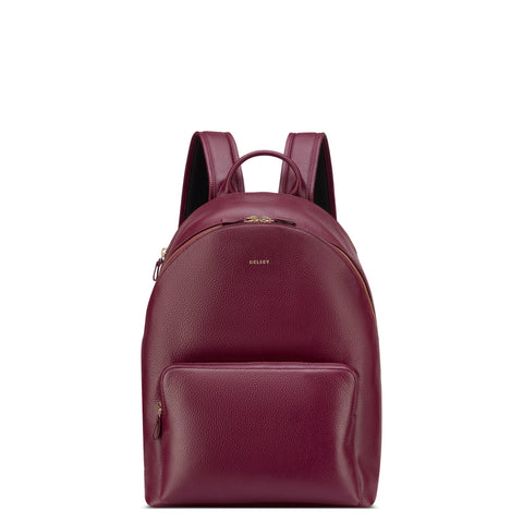 Le cuir grainé - Sac à dos en cuir avec 2 compartiments