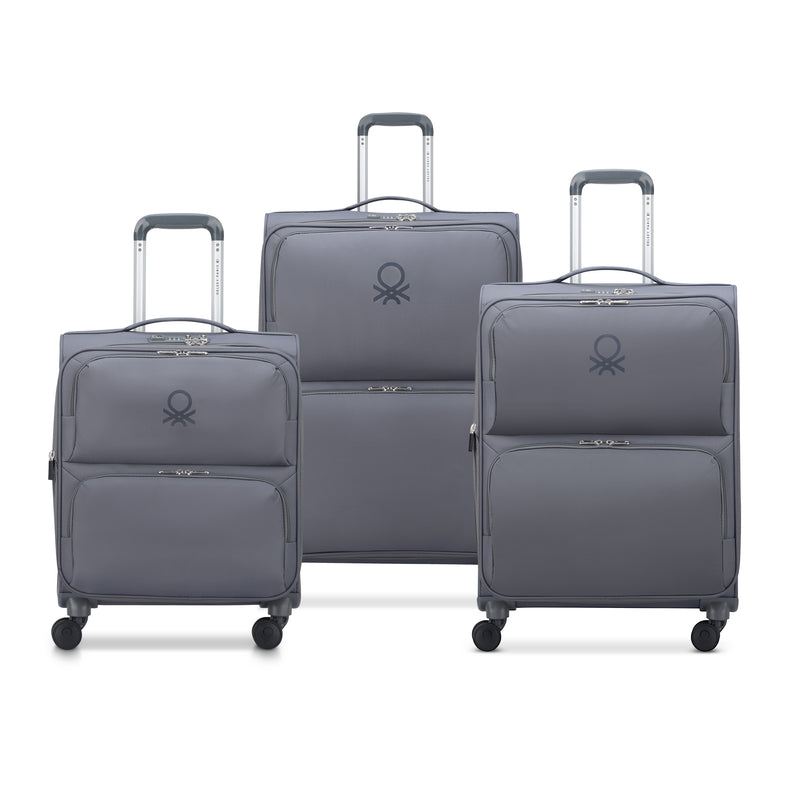 UCB SOFTSIDE - Set 3 Valises Extensibles (L-76cm) (M-66cm) (S SLIM-55cm)